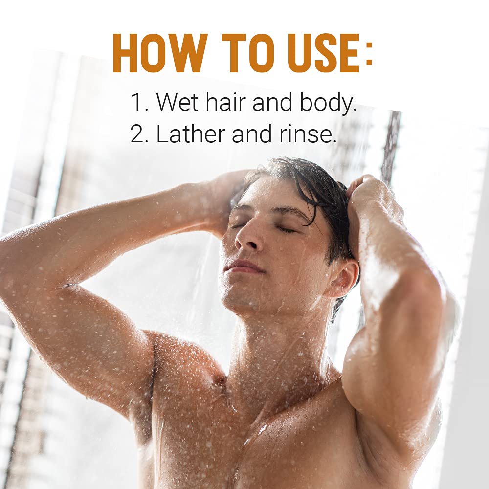 Woody's Men's 2-in-1 Hair & Body Shampoo Bar, Rich, Thick Lather Formula, Conditions, Nourishes, Moisturizes, For All Skin Types, 8 Oz.