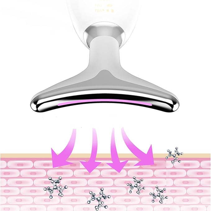 Facial and Neck Massager, Multi-Mode Adjustabl, Facial Shaping Tool, Can Be Used with Lotion to Improve Skin Condition (White)