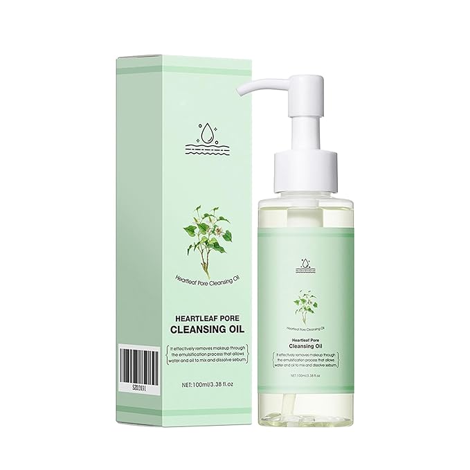 Cleansing Oil Cleanser for Face, Makeup Remover Oils for Melting Blackhead Eye Face, Gently Korean Facial Cleanser for Sensitive Skin, Deep Cleansing Makeup Oils for Women Korean Skin Care (HEARTLEAF)
