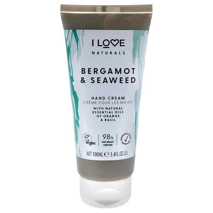 I Love Naturals Bergamot and Seaweed Hand Lotion - Hand Lotion for Dry Skin - Moisturizing Lotion with Shea Butter and Coconut Oil - 3.38 oz
