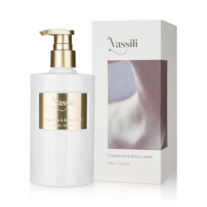 Body Lotion and Skin Tightening Cream for All Skin Types, Long-Lasting Aroma, Soothe and Smooth Bundle, Moisturizing Lotion for Dry Skin Relief (12.3 fl oz) -Vanilla