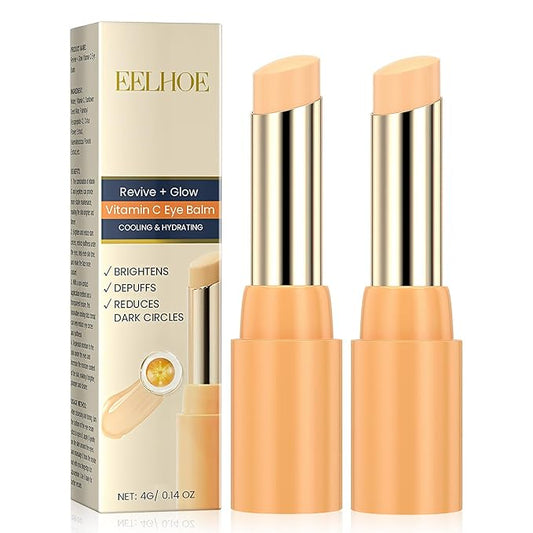 Revive Glow Vitamin C Eye Balm, Hydrating Eye Cream,Improve Dark Circles,Brightens Skin Tone,Reduces Puffiness(2PCS)