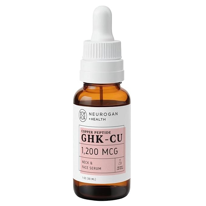 GHK-Cu (Copper Peptide) Neck & Face Serum 1,200mcg (1 oz bottle) by Neurogan
