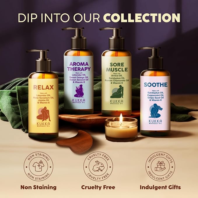 Kukka Aromatherapy Massage Oil for Massage Therapy - 6.76 Fl Oz - 100% Pure Natural - Lavender, Orange Aroma Therapy for Women & Man Body Oil - SPA & Relaxing Quality Moisturizing