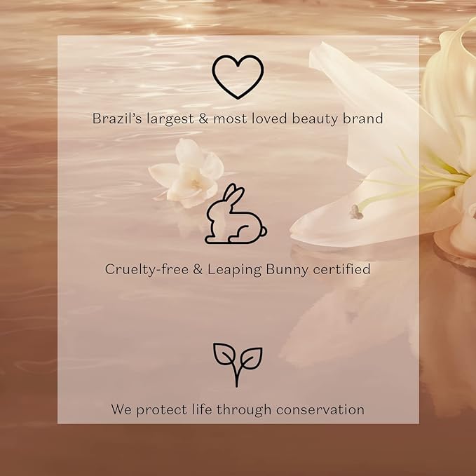 O Boticário Lily Satin Moisturizing Body Cream REFILL POUCH, 24 Hour Fragranced Body Butter for Dry Skin, 8.8 Ounce (250g)