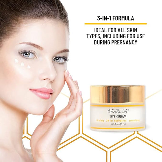 Bella B Eye Cream 1.7 oz Jar - Facial Glow - Pregnancy Skin Care - Pregnancy Skincare - Natural Eye Cream - Anti Aging Eye Cream - Organic Eye Cream - Prenatal Skin Care - Healthy Beauty