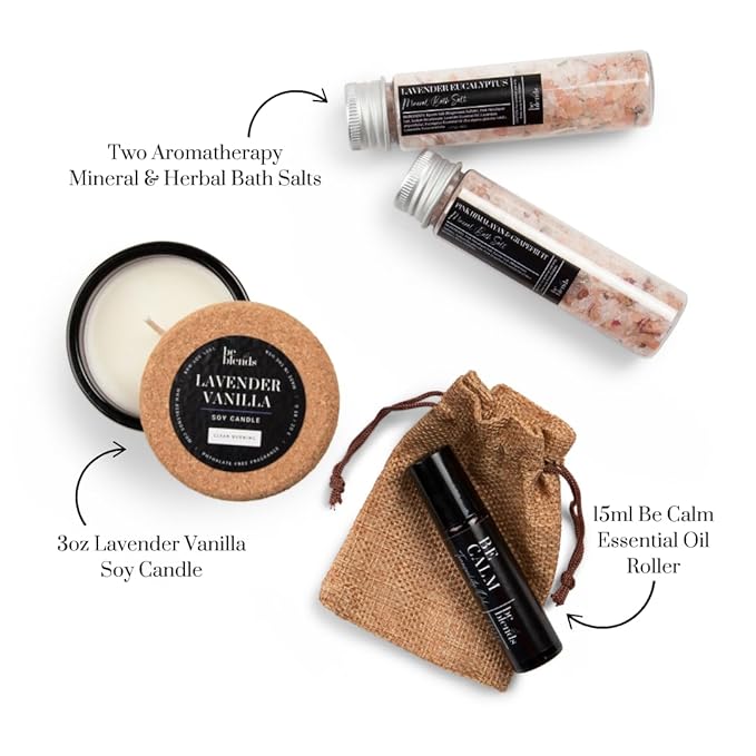 Natural Self Care Gifts for Women Basket Get Well Gifts for Women After Surgery, Bath Salts Set, Self Spa Kit, Sick Care Package, Home Spa Kit, Get Well Basket for Men After Surgery, Lavender Bath Set