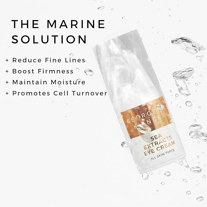 Georgette Klinger Sea Extracts Eye Cream - Undereye Cream Antioxidant-Rich, Anti-Aging, Brightens, Firms, Boost Collagen. Promotes Cell Turnover, and Maintains Moisture & Hydration - 1/2 oz
