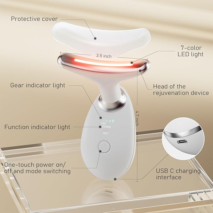 Neck and Face Massager for Home Use, Face Roller for Double - Chin, Face Sculpting Skin Care Tool,Improve, Firm,Tightening and Smooth