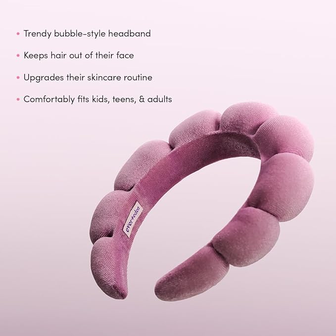 Evereden Kids Skincare Bundle: 1-2-3 Routine with Multi-Vitamin Peach Face Wash, Cream, SPF 30 & Spa Headband – Gentle, Nourishing Skincare & Fun Hair Management for Kids – Perfect for Daily Care