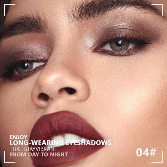 Kaely Powder Eyeshadow Quad, Smoky Bronze Glitter Eyeshadow Palette Makeup, Neutral Eye Shadow Palette for Older Women Pigmented Waterproof, sombras para ojos, Blendable, Cruelty-free, 04