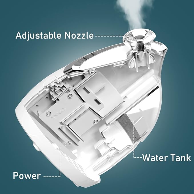 NewWay Nano Ionic Facial Steamer, Adjustable Nozzle Angle Aromatherapy Warm Mist Humidifier for Face Spa Sinuses Moisturizing, Homeuse or Salon