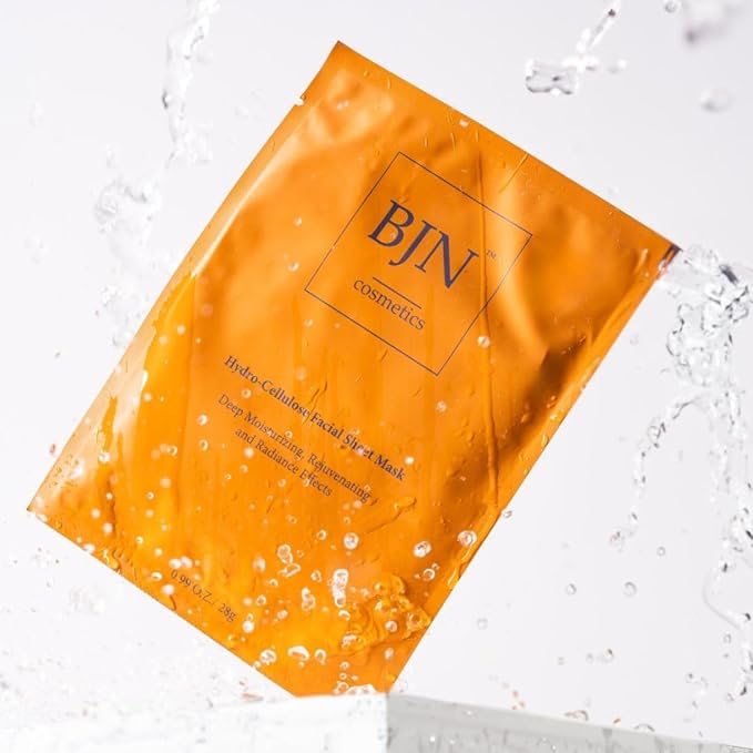 Luxury (5pack) Hydro Cellulose Lotion Facial Sheet Masks for Skin Care & Beauty - Natural Ingredients for Deep Hydration, Moisturizing, Rejuvenation, and Radiance