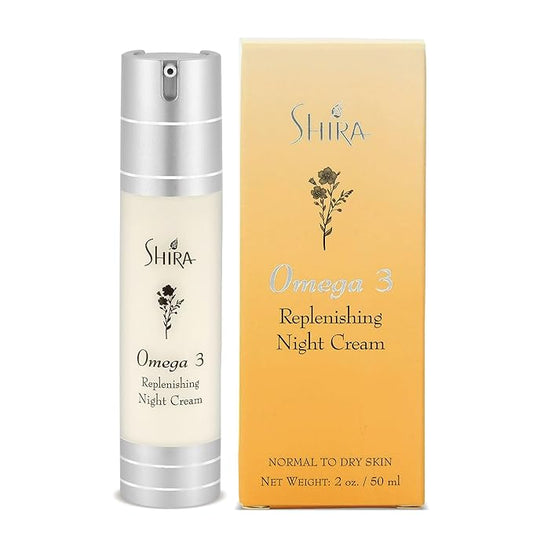 Omega 3 Replenishing Night Cream (2oz) Rich Moisturizing Night Cream for reduced chronic dryness and smooth plump nourished skin (2 oz.)