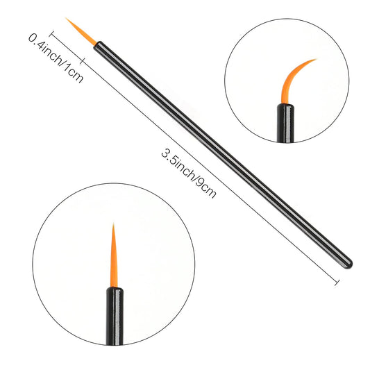 Akstore 200PCS Disposable Eyeline Mascara Brushes Eyelash Brush Wands Applicator Makeup Brush Tool Kits (Black 200PCS)