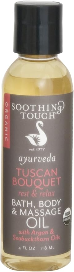 Soothing Touch Tuscan Bouquet Organic Bath, Body & Massage Oil, 4 Fl Oz