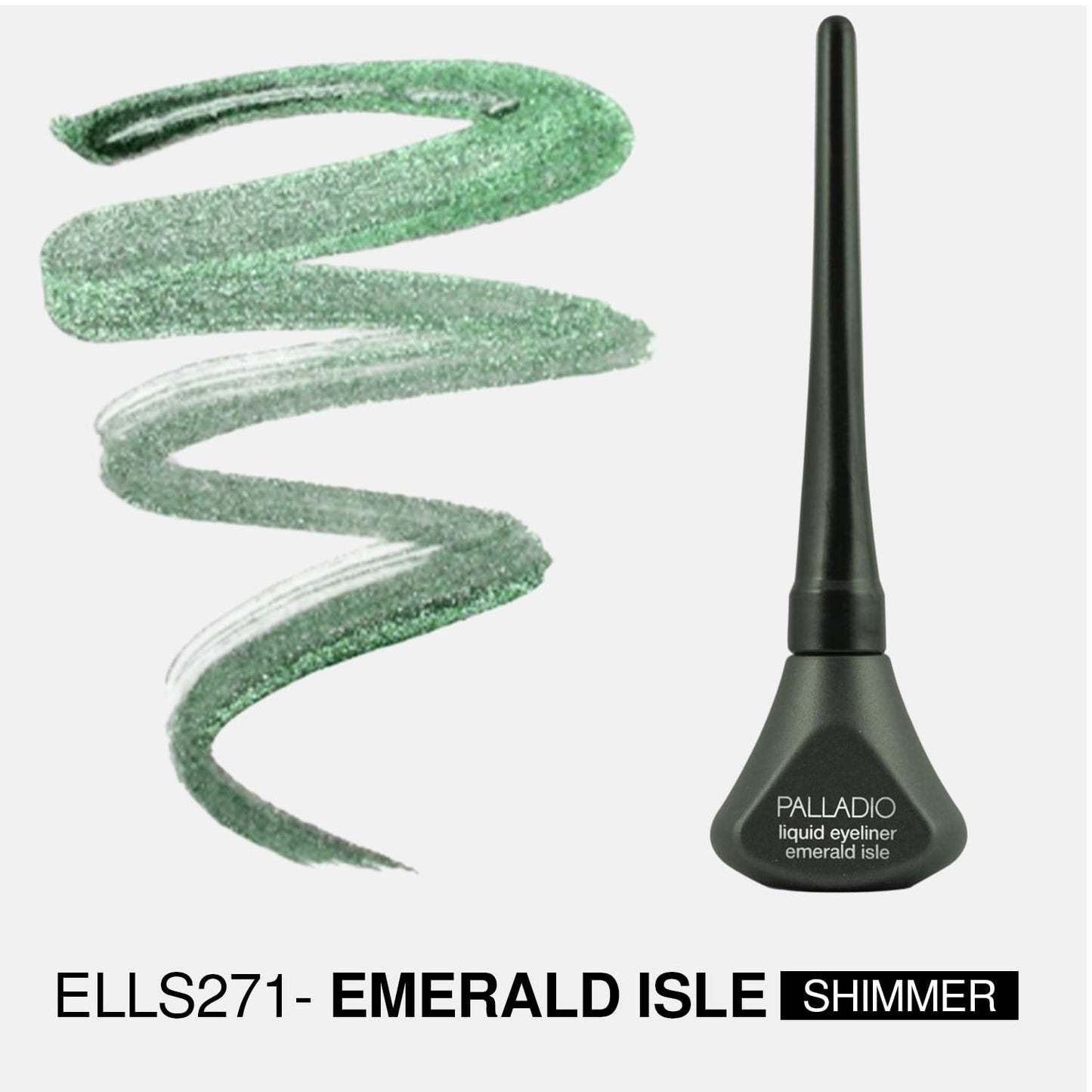 Palladio Liquid Eyeliner, Highly Pigmented and Waterproof Eyeliner, For Intense Eye Definition, Smear-proof Eyeliner Liquid, Includes Easy Grip Wand and Felt Tip Eyeliner Applicator, Emerald Isle