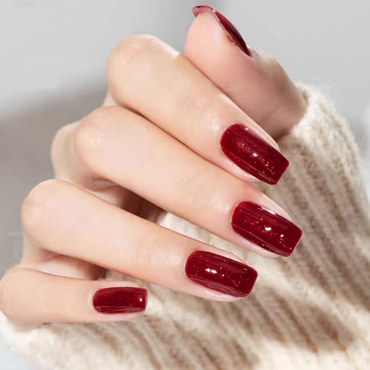 Major Dijit Quick Dry Nail Polish 12ml/0.41fl oz Dark Red Regular Nail Lacquer Fast Drying & Long Lasting Nail Polish Nail Art Effect for Nail Salon