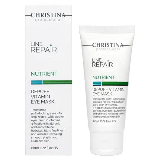 '-CHRISTINA- Line Repair Depuff Vitamin Eye Facial Mask with Hyaluronic Acid | Combats Puffiness and Wrinkles | Nourishing Face Masks Skincare | For Dry, Normal, Sensitive Skin 60ml / 2 fl.oz