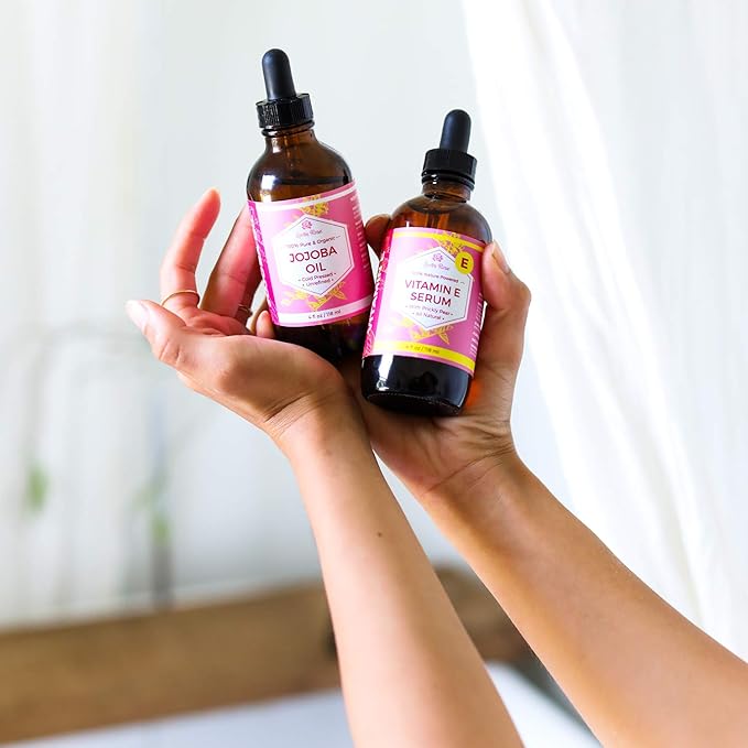 Leven Rose Vitamin E Oil Serum 100% Pure Organic All Natural for Face, Dry Skin Moisturizer, Hair & Nail Growth, Pure Makeup Remover, Cleansing Oil Large 4 oz