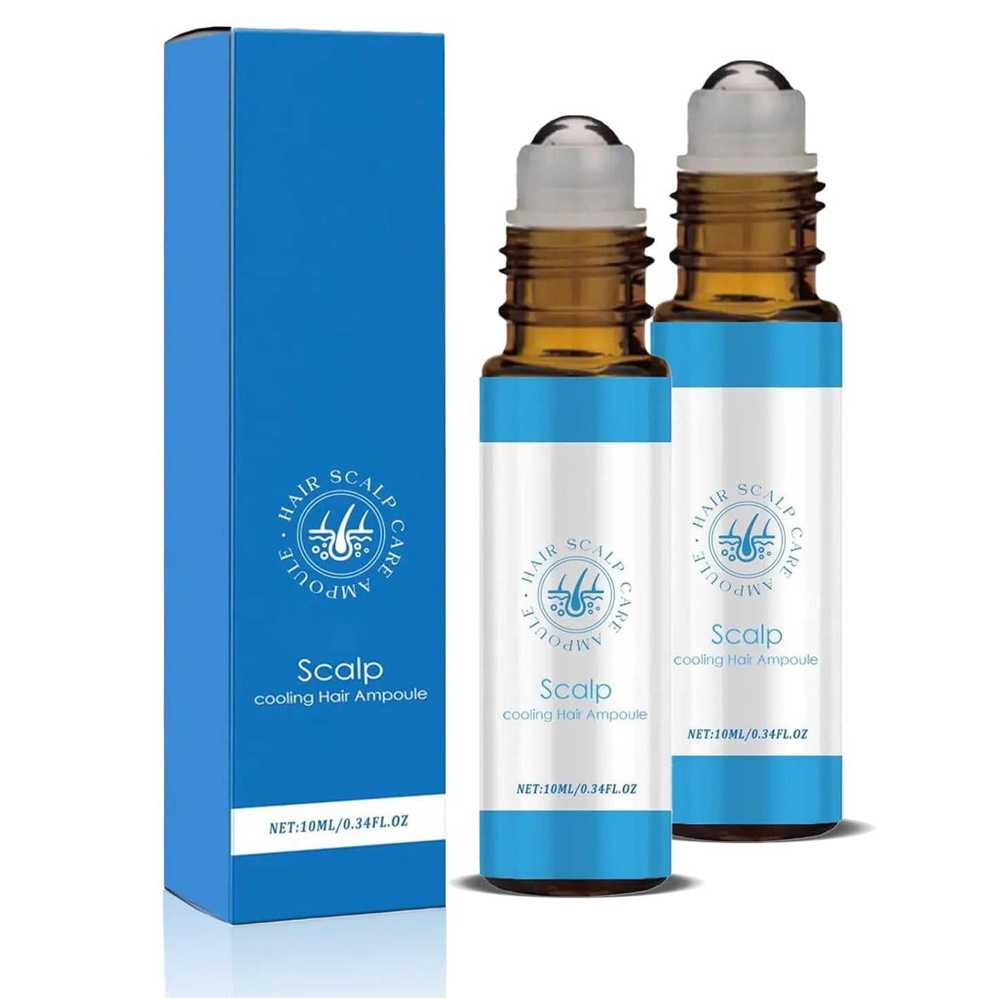 Ovela Hair Ampoule Serum, Scalpy Hair Growth Serum for Hair Loss & Thinning | Hair Growth Serum Women & Men w/Salicylic Acid, Menthol, Dexpanthenol | Non-Greasy, Lightweight (2 PCS)