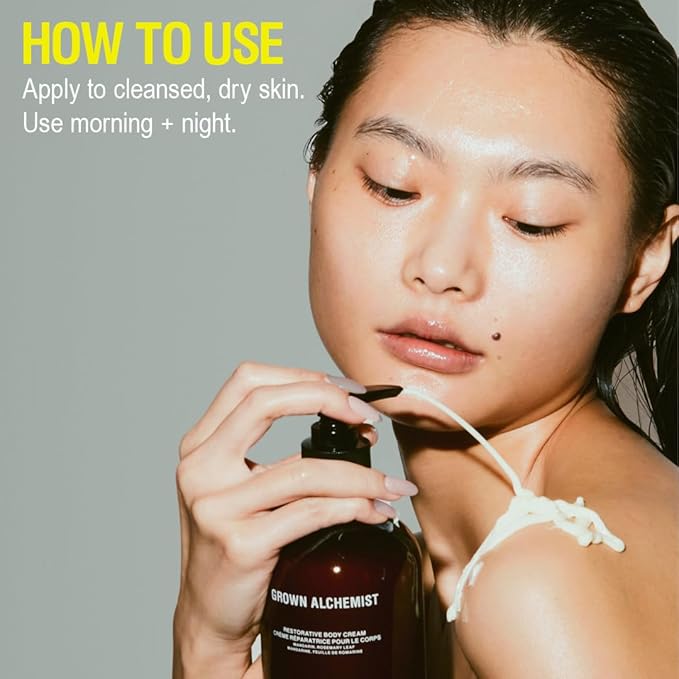 Grown Alchemist Restorative Body Cream. Hydration Blend of Shea Butter, Jojoba Oil and Vitamin E, Nourishing Moisturizer, Repairs and Balances Dry Skin (500mL)