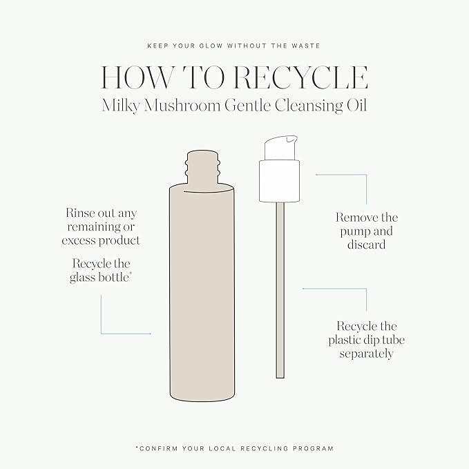 KORA Organics Milky Mushroom Oil Cleanser, Cleanse & Nourish, Certified Organic, Cruelty Free, 5.07 oz