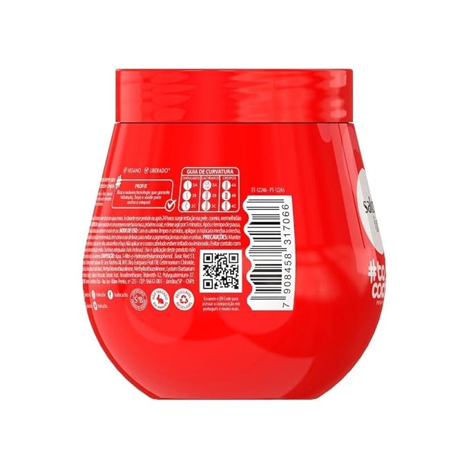 Salon Line - Linha #ToDeCacho (Matizadora) - Mascara Vermelha 300 Gr - (#ImWithCurls (Brassiness) - Red Mask Net 10.58 Oz)