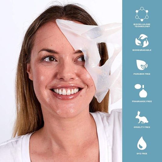 Wrinkles Schminkles Hydrating Facial Collagen Plumping Sheet Mask for Glowing Skin - Ultimate Facial Hydration and Rejuvenation - (1 Count)