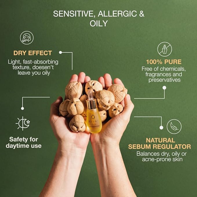 Kahai Oil - 100% NATURAL ANTI-AGING FACE OIL Premium Sustainable Cacay Oil (30 ml)