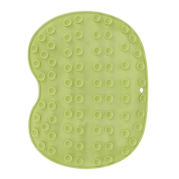 Silicone Foot & Body Scrubber,Non Slip Suction Cup, Body Scrubber,Relaxation Foot Massager Pad for Back Exfoliation, Foot Massage(Green)