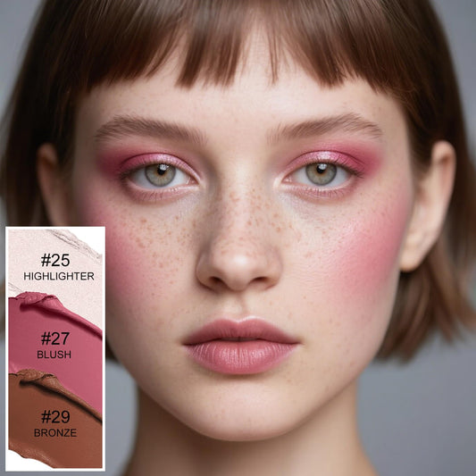 3Pcs Contour Stick Makeup Set, Shades with Highlighter Blush Bronzer Stick Kit for Sculpt the Cheeks and All Skin Type, Longwear Smooth Non-greasy Formula for All Skin Types, #2 NEUTRAL