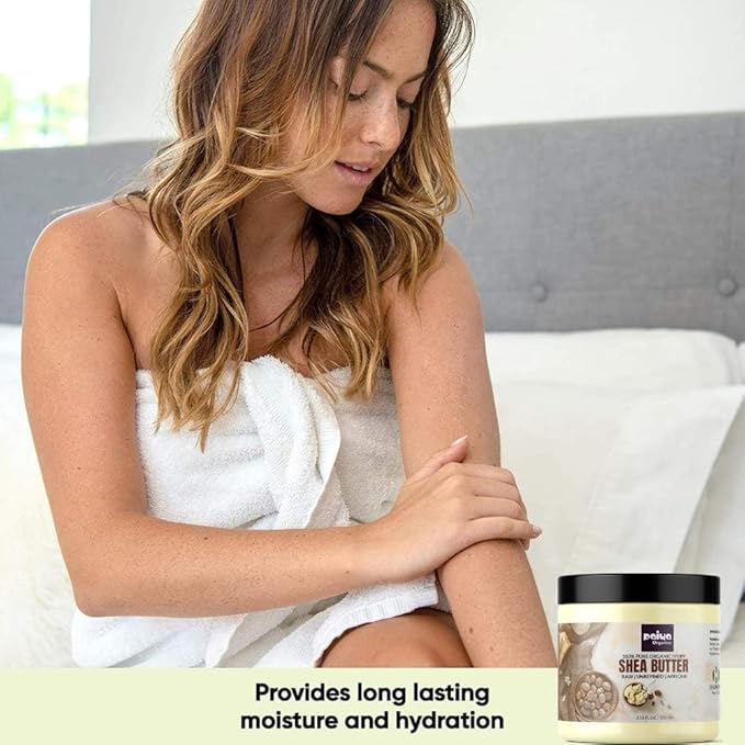 Raw Unrefined Organic Ivory Shea Butter For Skin Face Hair Stretch Marks, Make Whipped Body Butter, 100gm