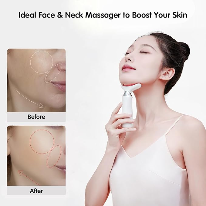 Face Massager, Multifunctional Facial Skin Care Tools for Home Use, 4 Colors and 4 Modes with Gua Sha Facial Tools