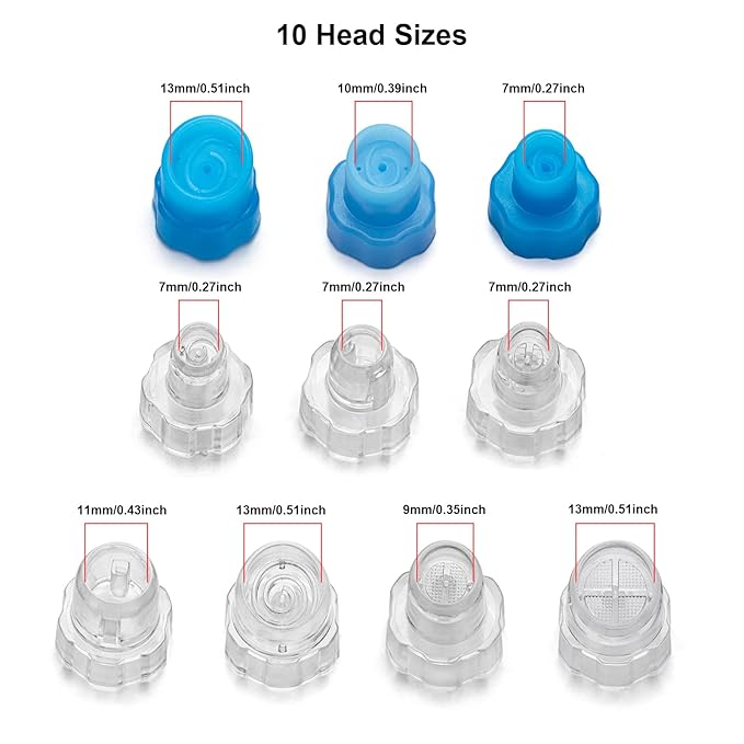 Facial Care Face Cleaning Tool Skin Beauty Set Hydro Dermabrasion Water Peeling 8pcs Elitzia ETAF133T (White)