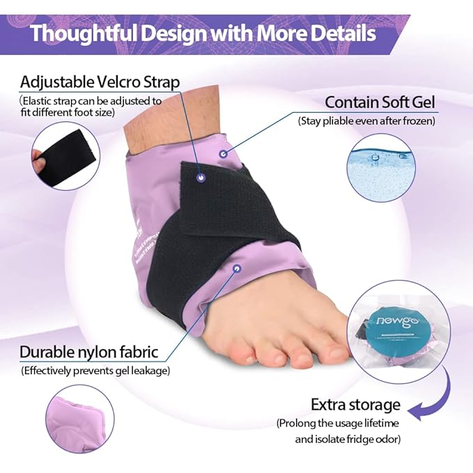 NEWGO Bundle of Cold Eye Mask and Ankle Ice Wrap