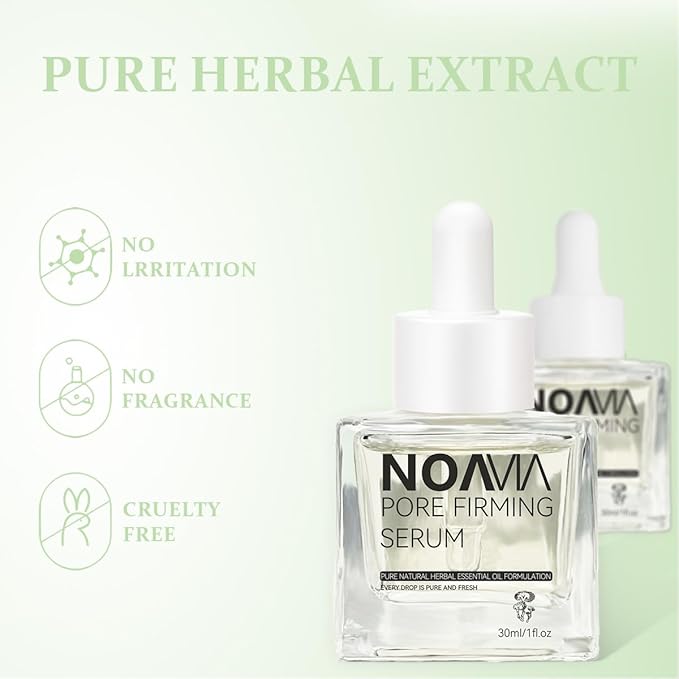 Pore Firming Ampoule, Pure Natural Herbal Extracts Face Serum, Pore Minimizer for Sebum Control and Pore Care, Gentle&Non-Irritating, Suitable for Sensitive Skin（1fl.oz）