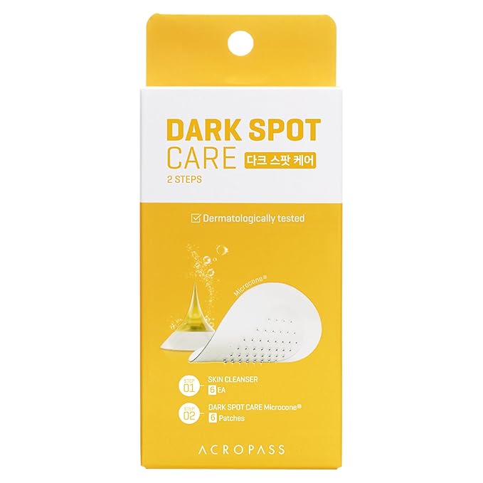 ACROPASS Spot Care Microcone for Dark Spots - Targeted Post-Blemish Treatment Patch, Dermatologist Approved & Gentle on Skin, Cruelty-Free (6 Patches + 6 Cleansers)