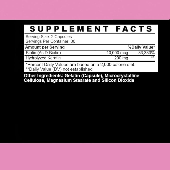 Angry Supplements Hair Envy 10,000 mcg Biotin + Keratin, Grow + Hydrate Hair, Strengthen Thicken Nails, Clear & Nourish Skin – Help Damaged Thinning Hair, (3-Bottles)