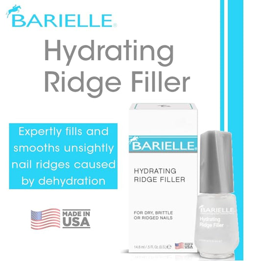 Barielle Brittle or Ridged Nails Filler, Fill and Smooth Unsightly Nail Ridges, For Dry, Enhances Growth, Hydrating and Strengthening, Base Coat 0.5 Ounce