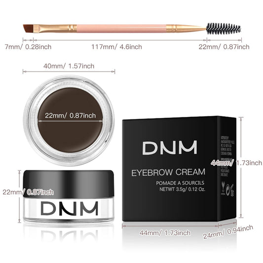 2Pcs Brow Pomade Set with Dual-ended Eyebrow Brush, High pigment Water proof Natural finish Eyebrow Makeup Set with Eyebrow Brush for Women and Girls（04#）