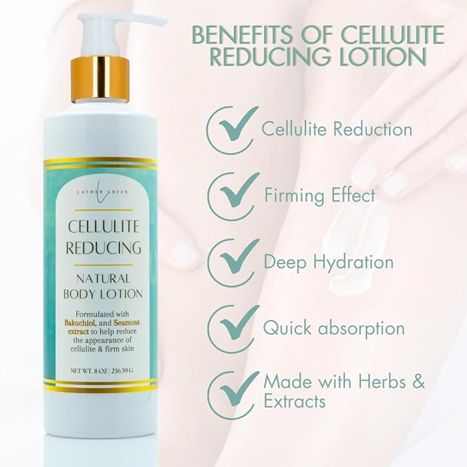Cellulite Reducing Natural Body Lotion – Hydrating, Toning & Firming, 8 oz