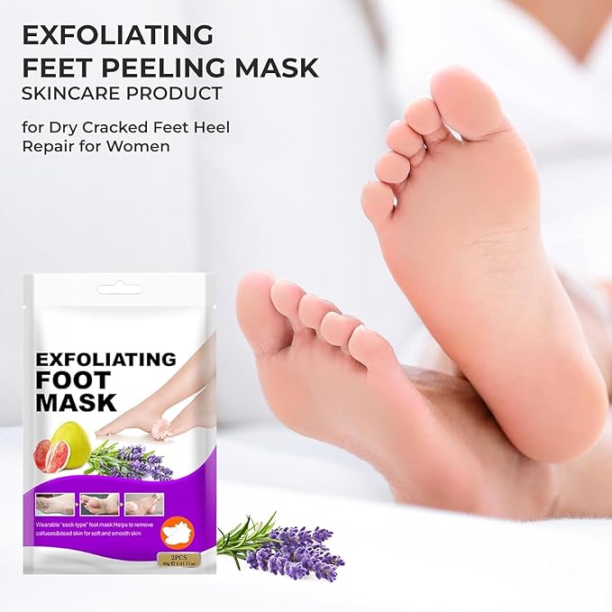 Happy Feet Foot Peel Mask, 03 Pack Original Exfoliant Foot Mask, Callus Remover for Rough Cracked Dry Feet Dead Skin, Gift for Mom Dad
