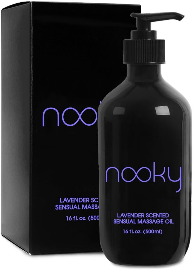 Lavender Massage Oil. with Essential and Jojoba Oils for Therapeutic Massaging 16 Ounce.