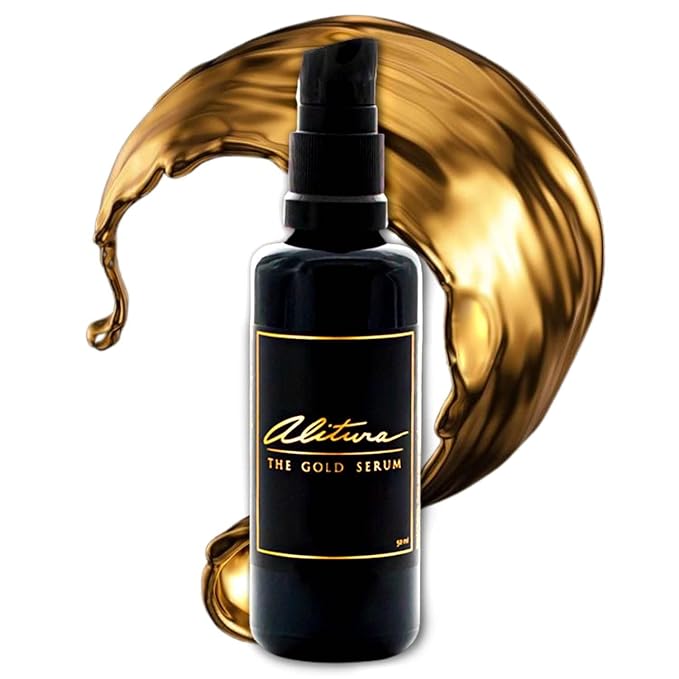 Alitura Gold Serum for Face – Face Serum for Women & Men to Reduce Fine Lines and Wrinkles – Anti Aging Serum for Radiant-Looking Skin – Vitamin A & Marine Collagen Facial Serum (50 ml)