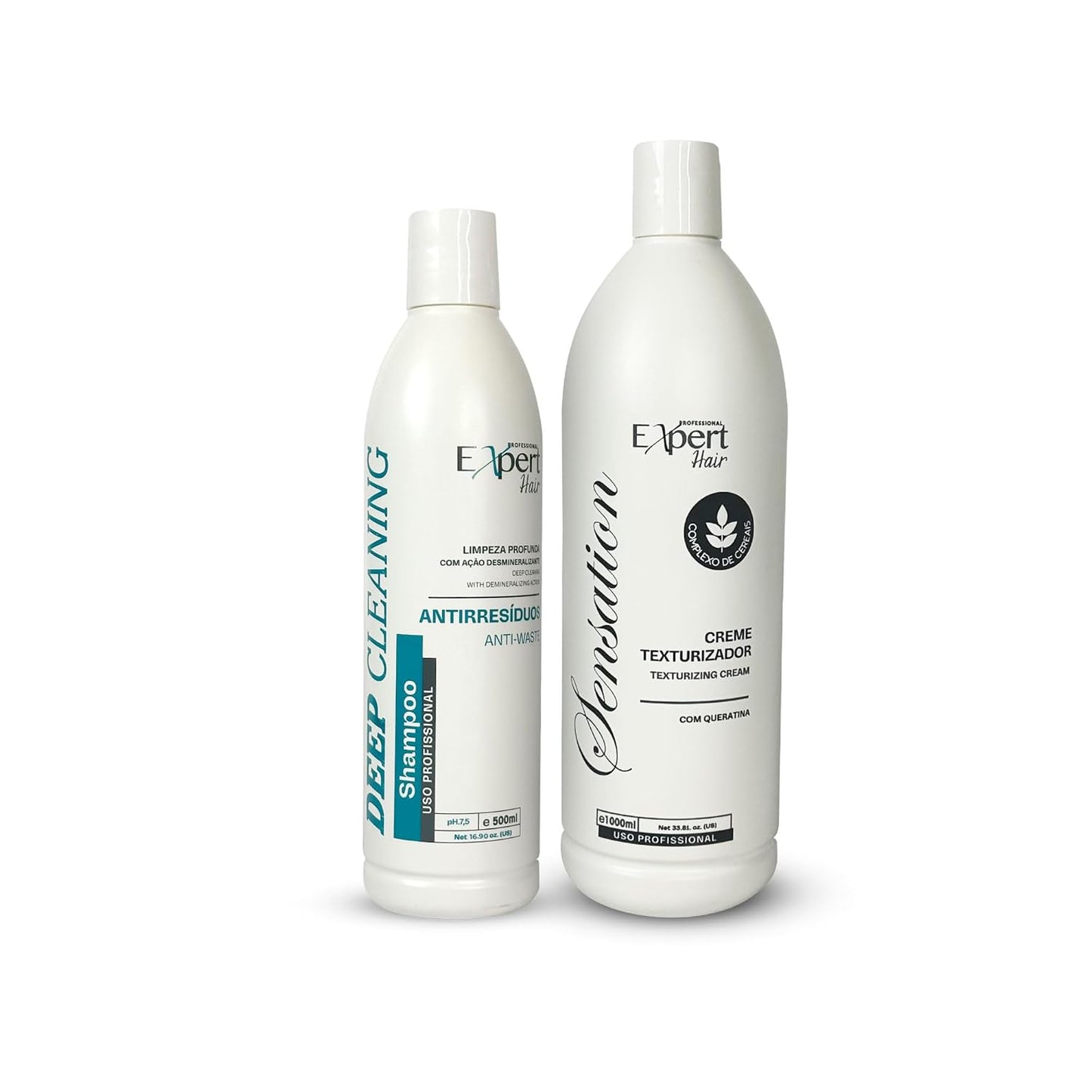 Expert Hair Perfect Straightening Kit - Deep Cleansing Shampoo and Sensation Texturizing Cream
