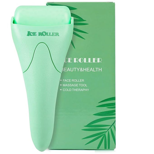 Ice Roller for Face and Body Massage, Facial Roller Skin Care Tool for Reduce Wrinkles and Puffiness, Migraine Pain Relief and Skin Tighten, Cold Therapy for Cooling and Calming(Green)