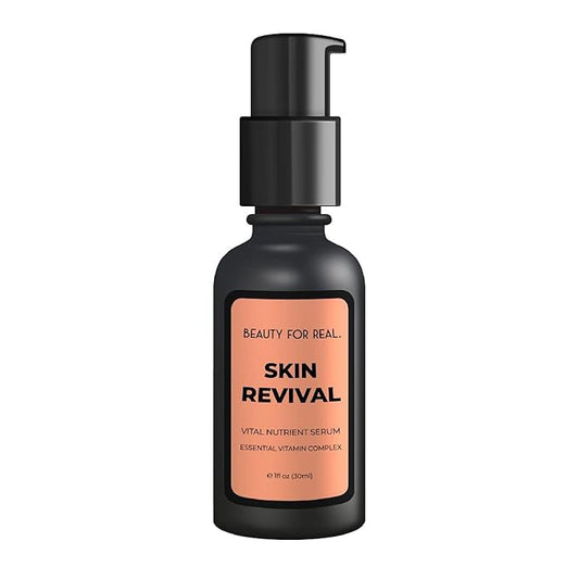 Beauty for Real Skin Revival Vital Nutrient Serum - Anti-Aging Skincare - Diminishes the Appearance of Fine Lines & Wrinkles - Hydrates, Repairs & Brightens Skin - With Vitamin A, B3 & C - 1 fl oz