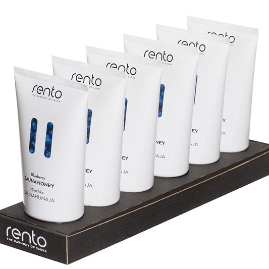 RENTO Sauna Honey 5 Fl. Oz. (150 ml) for Face & Body, Nourishes the Skin, Helps to Open the Pores and Increases Sweat Secretion, 3 Types: Arctic Pine, Birch, Blueberry (Regular, BLUEBERRY)