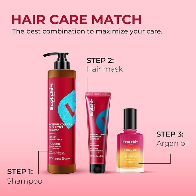 Collagen Hair Mask Deep Repair Conditioning Moisture Collagen Shea Butter Hair Treatment for Dry and Damaged Hair All Hair Types 5.4fl.oz 160ml